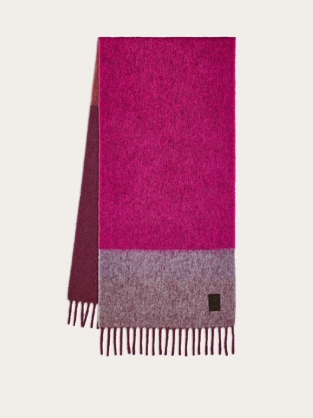 Ferragamo | Women's Alpaca-Blend Scarf - Oxford Blue/Fuchsia