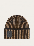 Ferragamo | Men's Two-Tone Beanie - Black/Camel