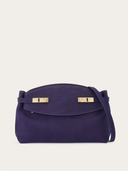 Ferragamo | Women's Hug Soft Crossbody Bag - Midnight Blue