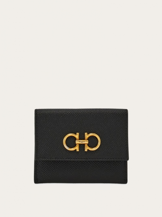 Ferragamo | Women's Gancini Credit Card Holder - Black