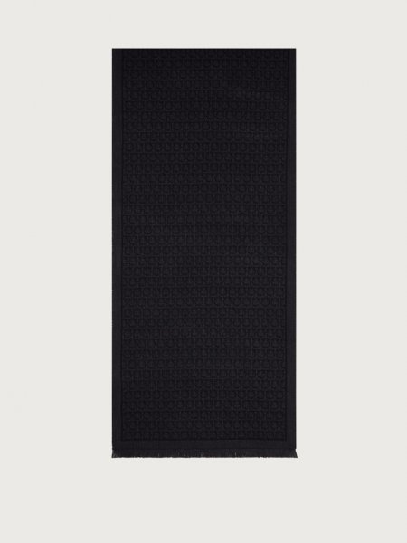 Ferragamo | Women's Gancini Scarf - Black/Charcoal