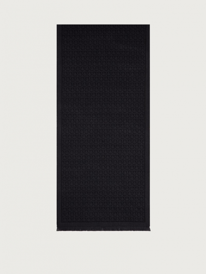 Ferragamo | Women's Gancini Scarf - Black/Charcoal