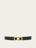 Ferragamo | Men's Reversible And Adjustable Belt - Black/Midnight Blue