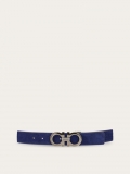 Ferragamo | Men's Adjustable Gancini Belt - Midnight Blue