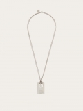 Ferragamo | Men's Monogram Pendant Necklace - Palladium