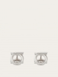 Ferragamo | Men's Gancini Cufflinks - Palladium