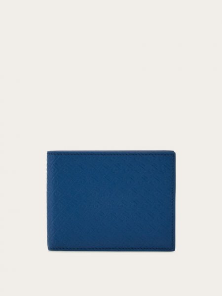 Ferragamo | Men's Monogram Wallet - Blue Teal