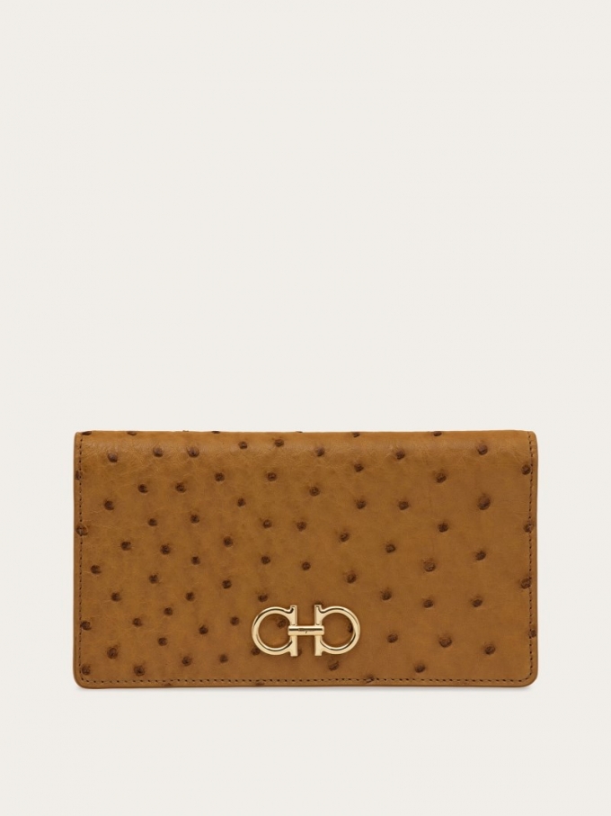 Ferragamo | Women's Gancini Continental Wallet - Burnt Ocher