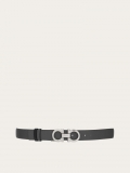 Ferragamo | Women's Reversible And Adjustable Gancini Belt - Grey/Black