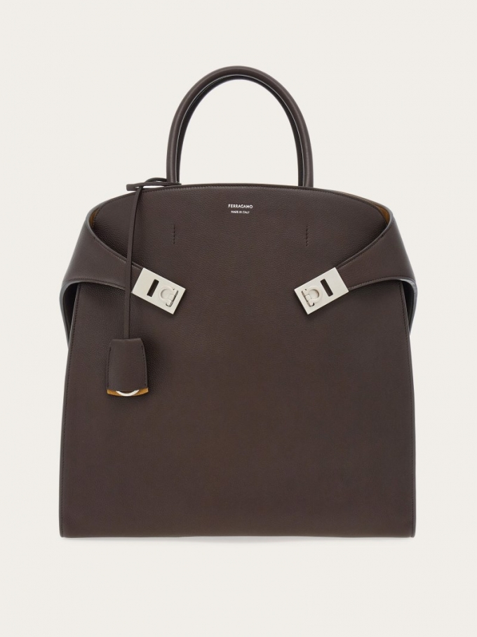 Ferragamo | Women's Hug Tote Bag - Testa Di Moro