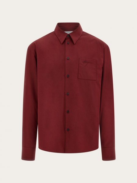 Ferragamo | Men's Long Sleeved Shirt - Bordeaux