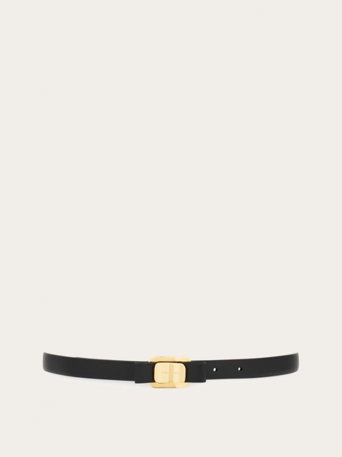 Ferragamo | Women's New Vara Plate Belt - Black