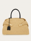 Ferragamo | Women's Hug Handbag - Natural/Black