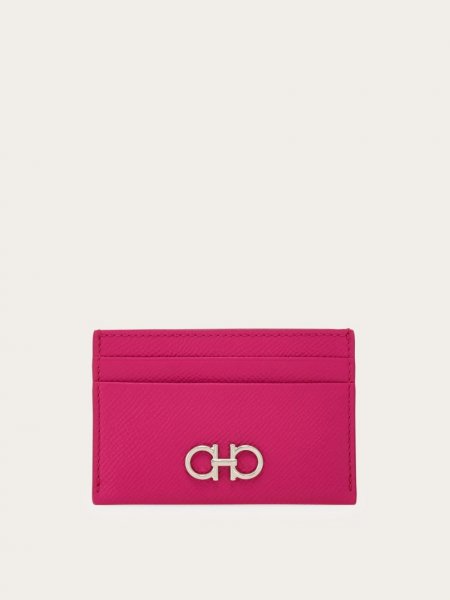 Ferragamo | Women's Gancini Credit Card Holder - Cerise Pink