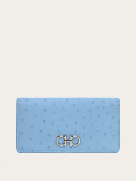 Ferragamo | Women's Gancini Continental Wallet - Sky Blue