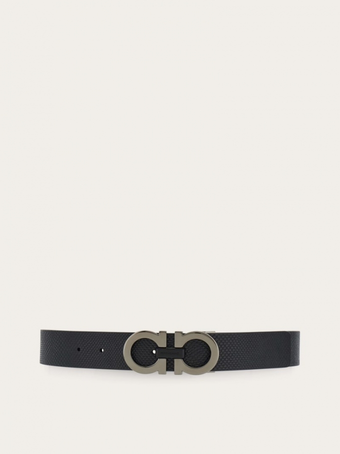 Ferragamo | Men's Reversible And Adjustable Gancini Belt - Black/Brown