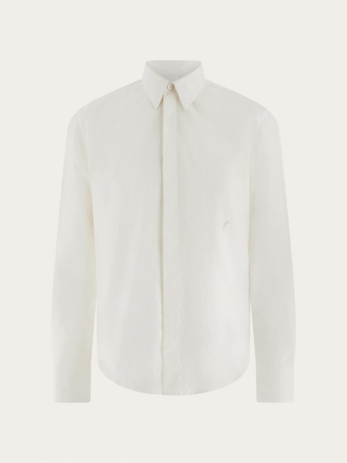 Ferragamo | Men's Long Sleeved Shirt - White