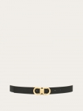 Ferragamo | Women's Adjustable And Reversible Gancini Belt - Black/Cognac