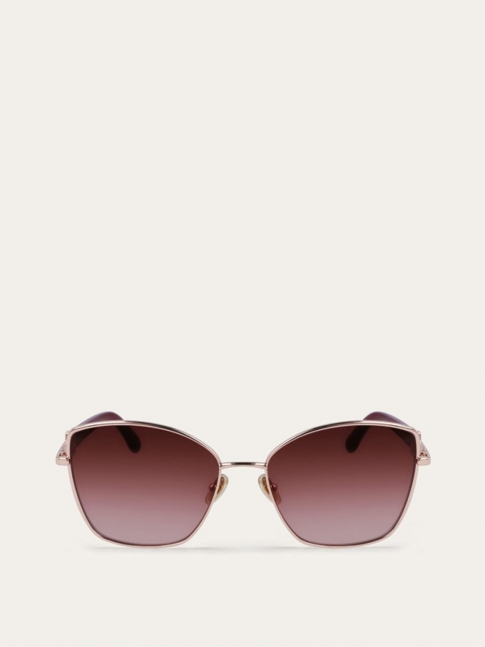 Ferragamo | Women's Sunglasses - Rose Gold/Gradient Wine