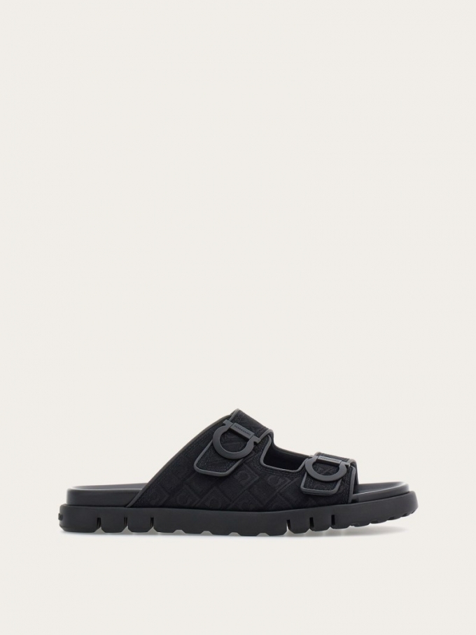 Ferragamo | Men's Double-Strap Sandal - Black