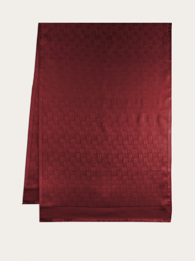 Ferragamo | Women's Monogram Stole - Bordeaux