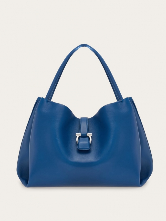 Ferragamo | Women's Tote Bag - Teal Blue