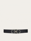 Ferragamo | Men's Reversible And Adjustable Gancini Belt - Black/Navy Blue