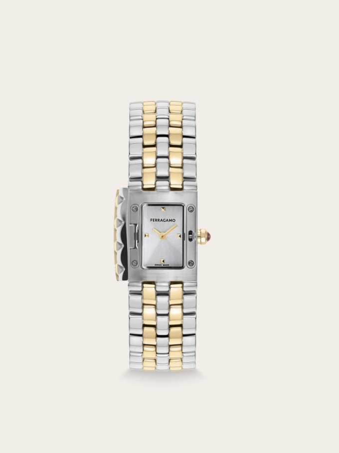 Ferragamo | Women's Secret Watch - Stainless Steel/Ip Yellow Gold/White Silver