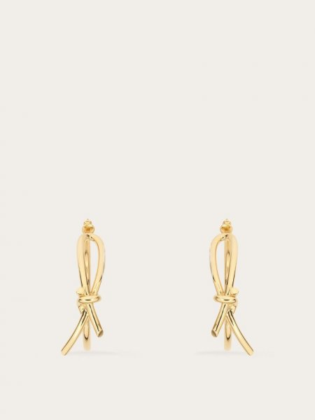 Ferragamo | Women's Earrings With Asymmetric Bow - Gold