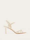 Ferragamo | Women's Strappy Sandal With New Vara Buckle - Mascarpone