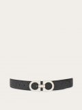 Ferragamo | Men's Reversible And Adjustable Gancini Belt - Black/Grey