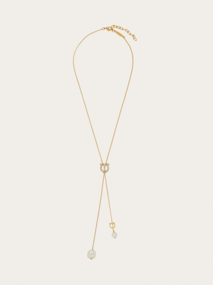 Ferragamo | Women's Gancini Pendant Necklace - Gold