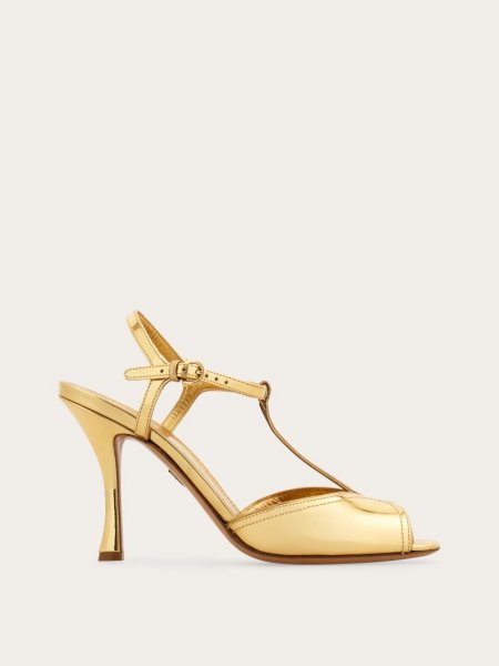 Ferragamo | Women's T-Strap Sandal - Gold