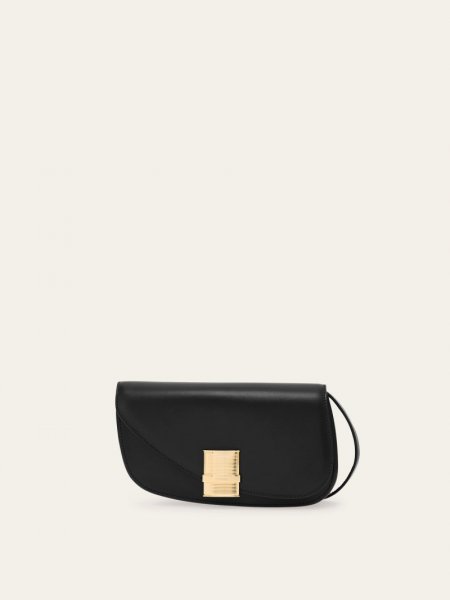 Ferragamo | Women's Fiamma Mini Crossbody Bag - Black