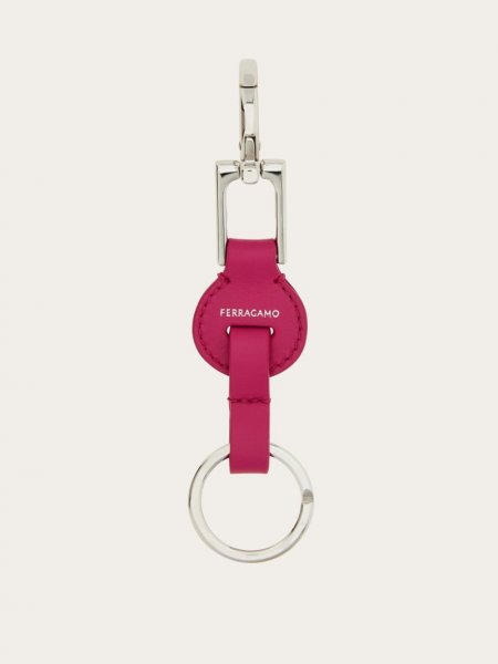 Ferragamo | Women's Gancini Key Holder - Cerise Pink