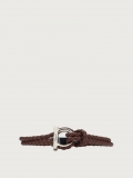 Ferragamo | Men's Gancini Bracelet - Dark Brown (Size 19)