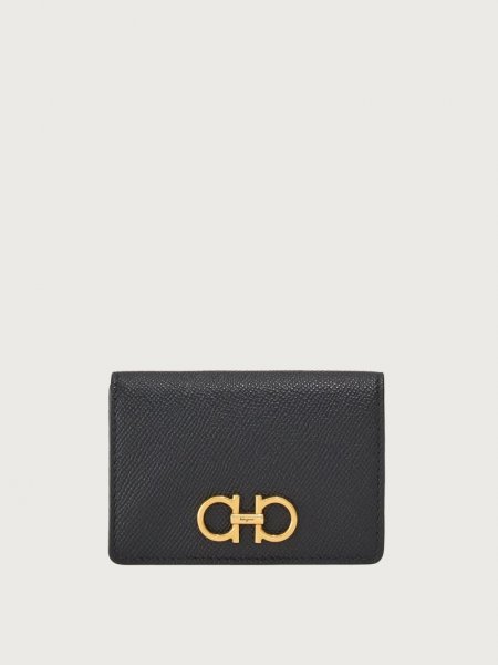 Ferragamo | Women's Gancini Credit Card Holder - Black