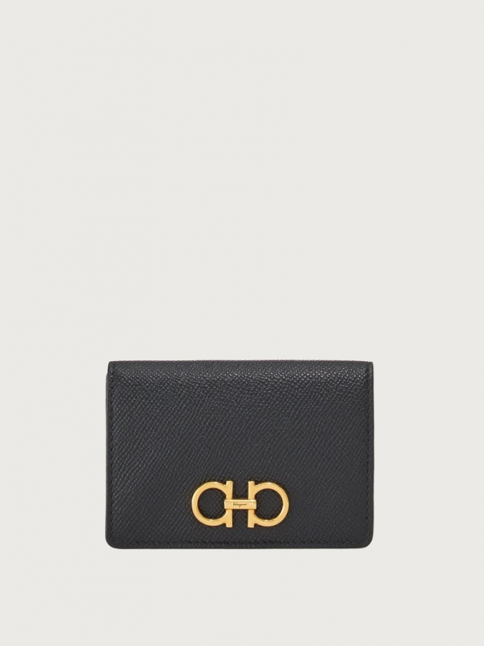 Ferragamo | Women's Gancini Credit Card Holder - Black