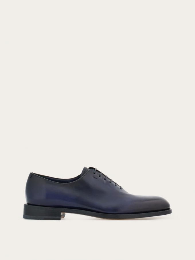 Ferragamo | Men's Tramezza Plain Toe Oxford - Midnight Blue/Black