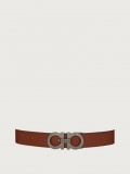 Ferragamo | Men's Reversible And Adjustable Gancini Belt - Cappuccino/Black