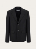 Ferragamo | Men's Tailored Single-Breasted Blazer - Black