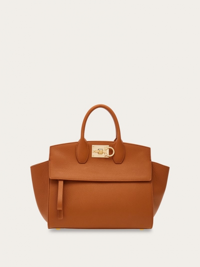 Ferragamo | Women's Studio Soft Bag - Cognac