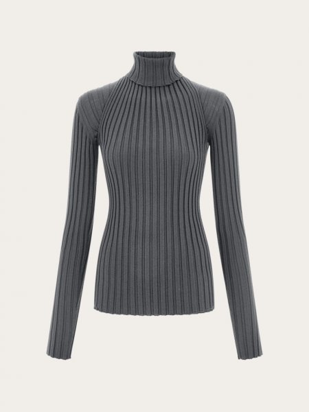 Ferragamo | Women's Layered Turtleneck - Charcoal