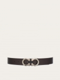 Ferragamo | Men's Reversible And Adjustable Gancini Belt - Dark Brown/Black