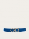 Ferragamo | Men's Adjustable Gancini Belt - Teal Blue