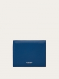 Ferragamo | Women's Compact Wallet - Teal Blue/Burnt Ocher