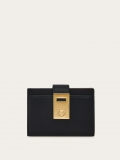 Ferragamo | Women's Hug Two-Tone Credit Card Holder - Black/Nylund Pink