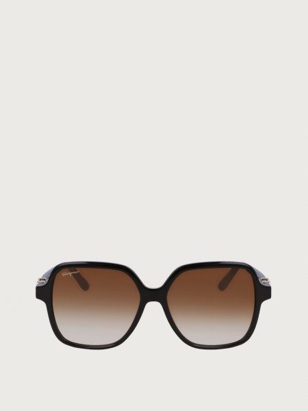 Ferragamo | Women's Sunglasses - Dark Brown/Gradient Caramel