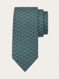 Ferragamo | Men's Gancini Print Silk Tie - Green