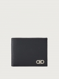 Ferragamo | Men's Gancini Wallet - Black/Ferragamo Red